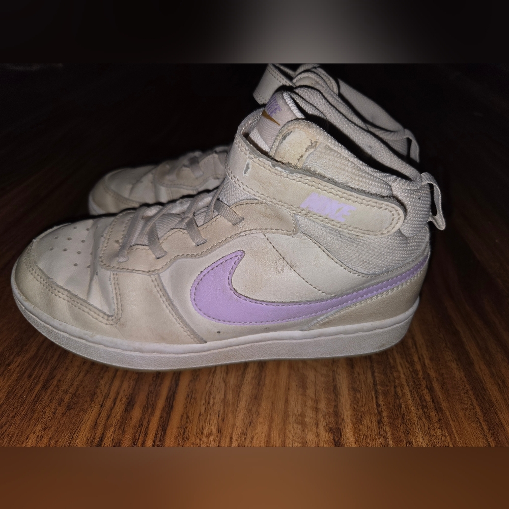Nike Court Borough Mid 2 With Lilac Swoosh, Size 3